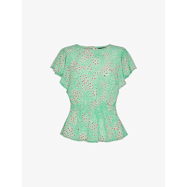 Daisy Meadow frill-sleeve woven top