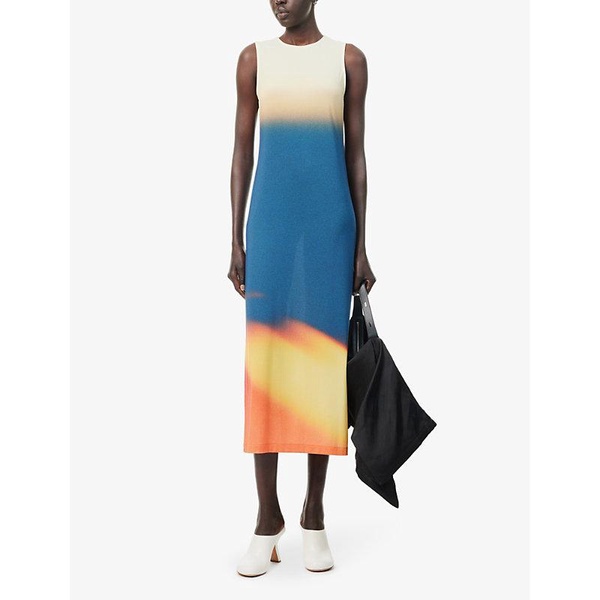 Light Leak gradient-pattern jersey maxi dress