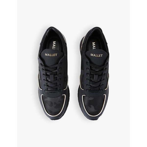 Popham leather and mesh low-top trainers