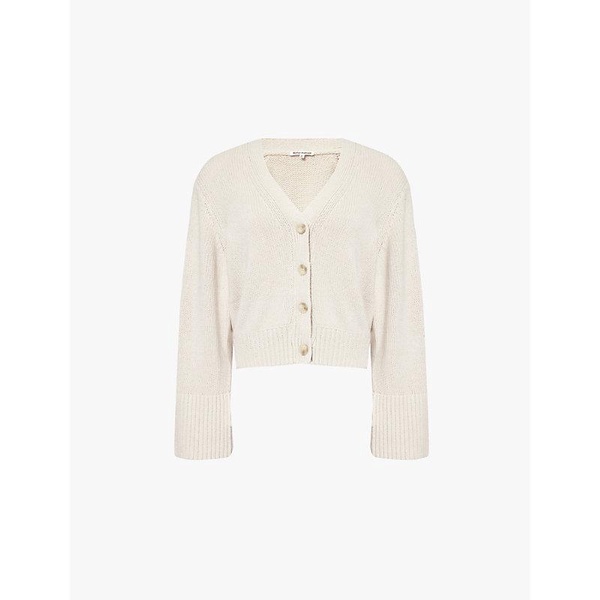 Nala V-neck knitted cotton and cashmere cardigan