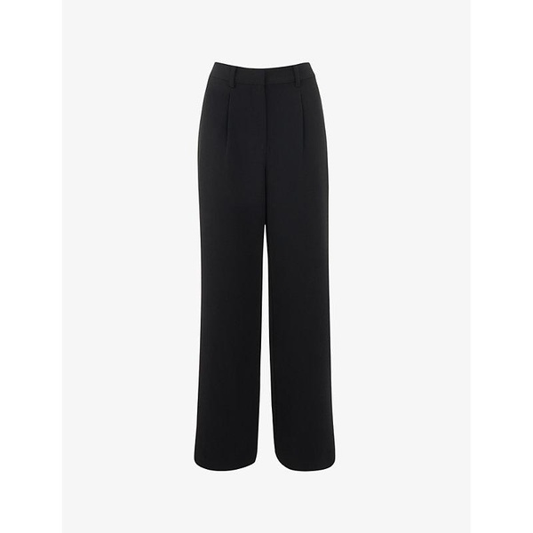 Side-stripe high-rise crepe trousers