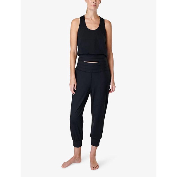 Gaia round-neck sleeveless stretch-jersey yoga tank