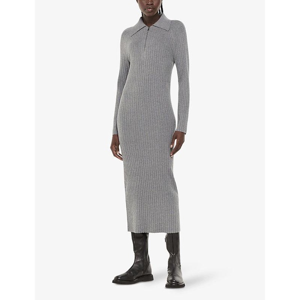 Bonnie ribbed knitted midi dress