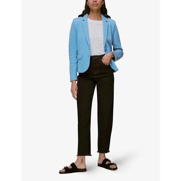 Slim-fit cotton blazer