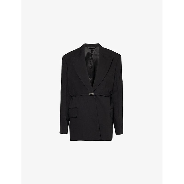 Fluid single-breasted woven blazer