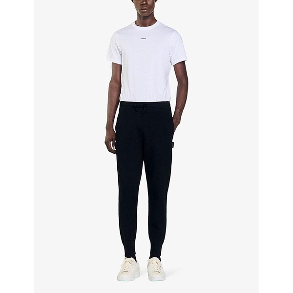 Logo-patch regular-fit stretch-woven jogging bottoms