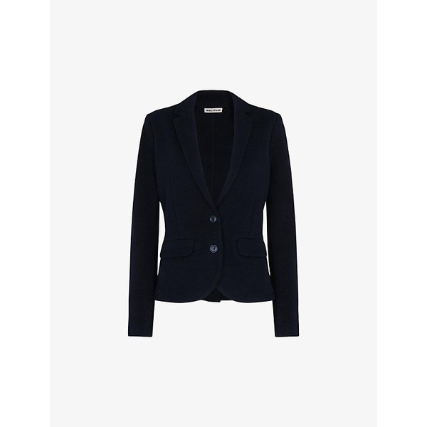 Slim-fit single-breasted cotton-jersey jacket