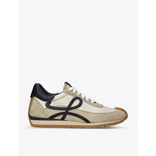 Flow Runner monogram leather and shell trainers