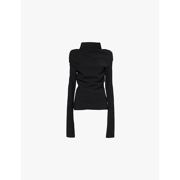 Roll-neck regular-fit wool-blend top