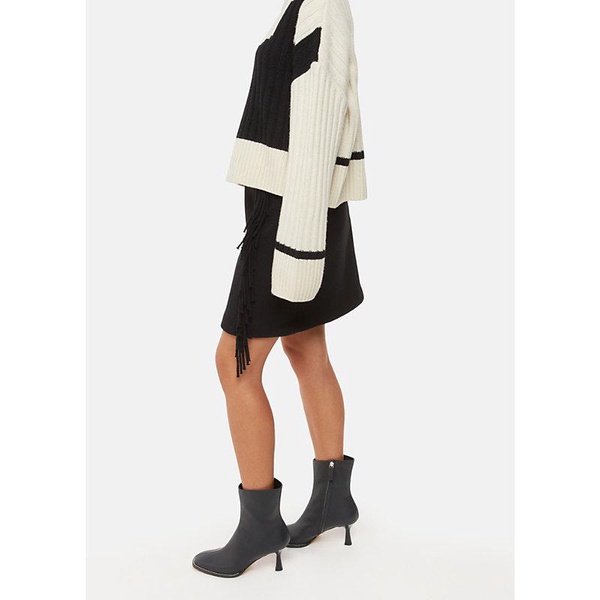 Nettie contrast-stitch heeled leather ankle boots