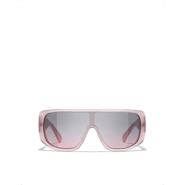 CH5495 shield-frame acetate sunglasses