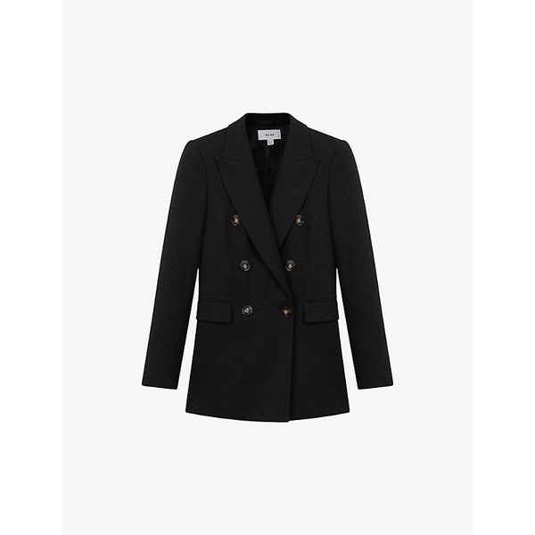 Lana peak-lapel double-breasted wool-blend blazer