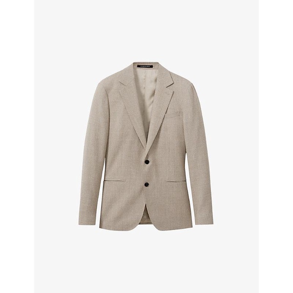 Elliot slim-fit single-breasted wool and linen-blend blazer