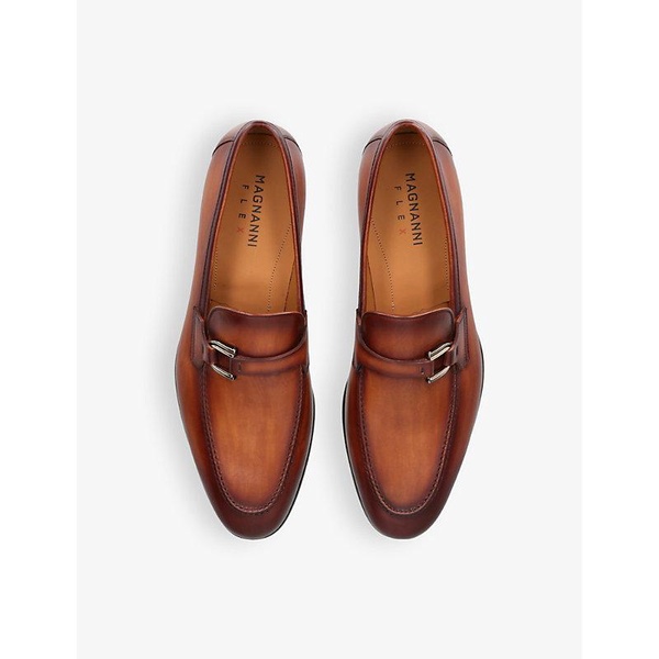 Silvano side-buckle leather loafers