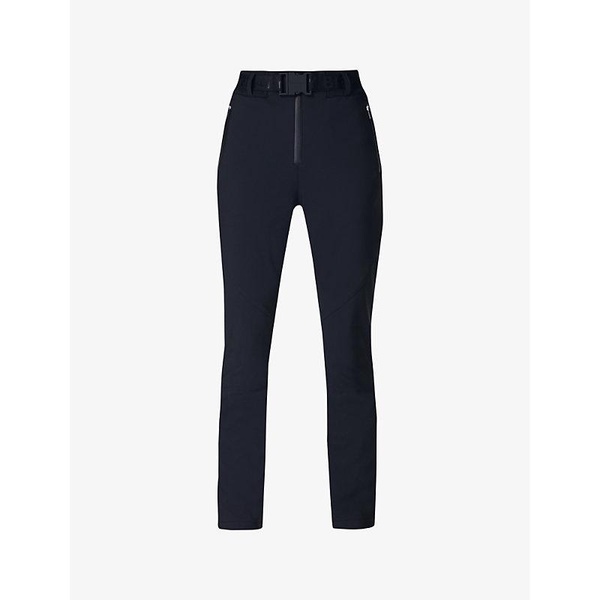 Power belted-waist high-rise shell ski trousers