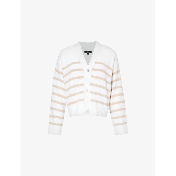 Geneva striped cotton and recycled polyester-blend knitted cardigan