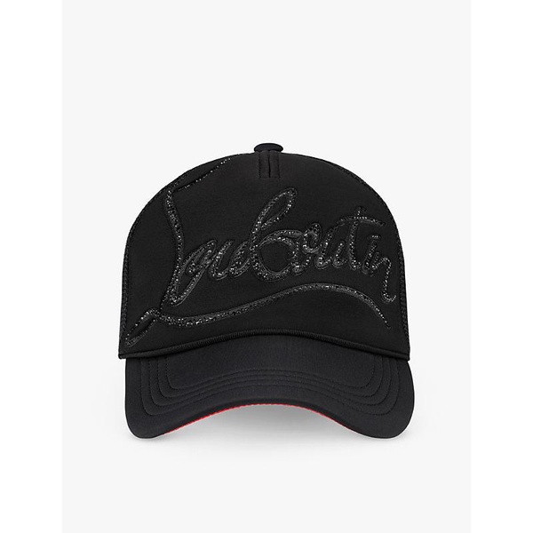 Rocknride rhinestone-embellished neoprene and mesh baseball cap