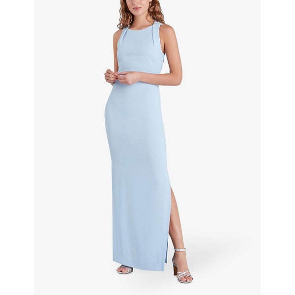 Tie Back stretch-crepe maxi dress