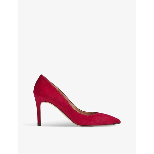 Floret stiletto-heel suede court shoes