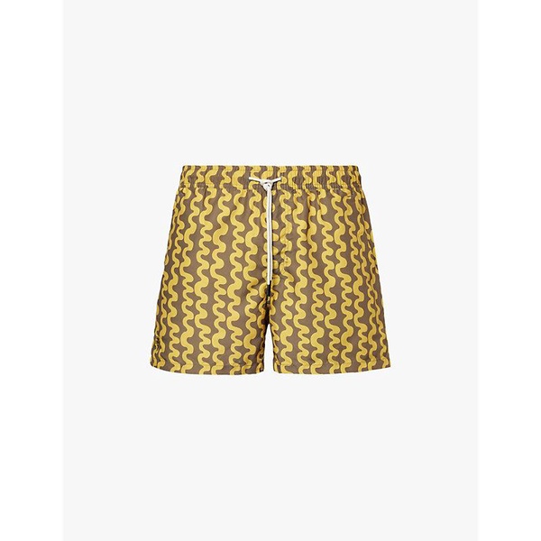 Twine graphic-print relaxed fit swim shorts