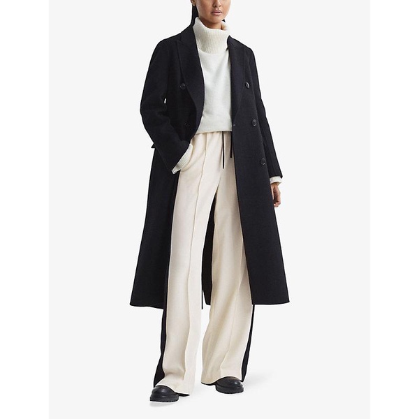 May elasticated-waist side-stripe woven trousers