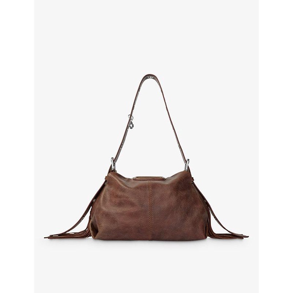 Miss M eyelet-strap vintage-leather shoulder bag