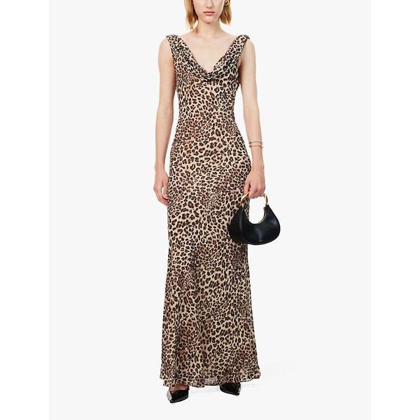 Reformation x Laura Harrier Cavallo leopard print woven maxi dress