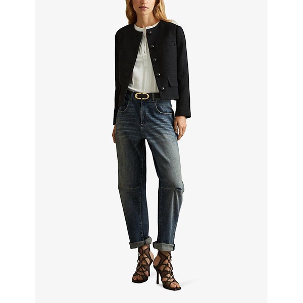 Nola single-breasted cropped wool jacket