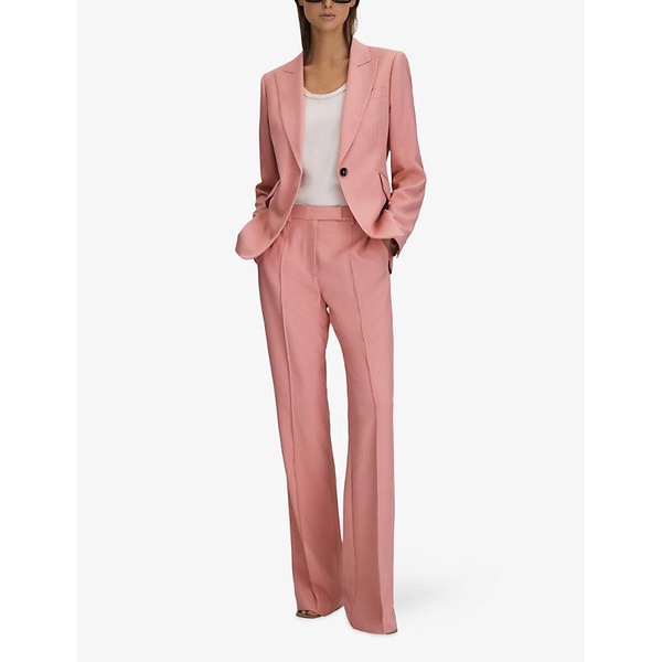 Millie flared-leg high-rise woven trousers