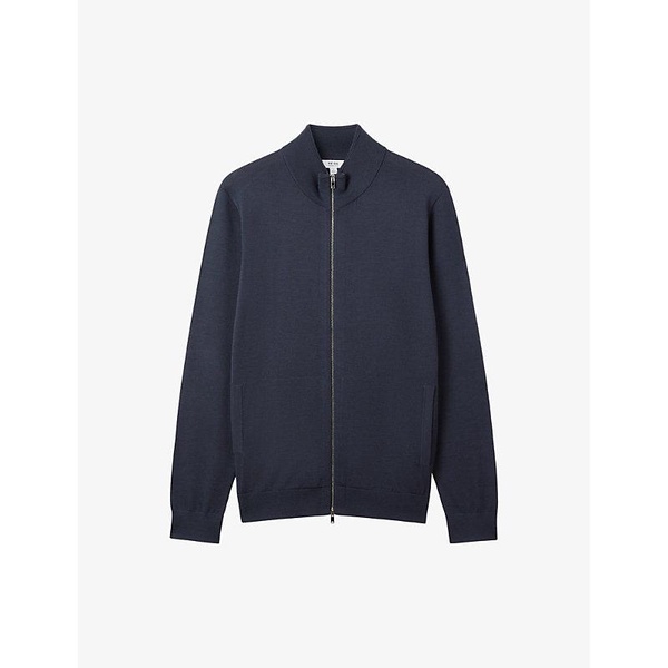 Hampshire funnel-neck zip-through merino-wool cardigan