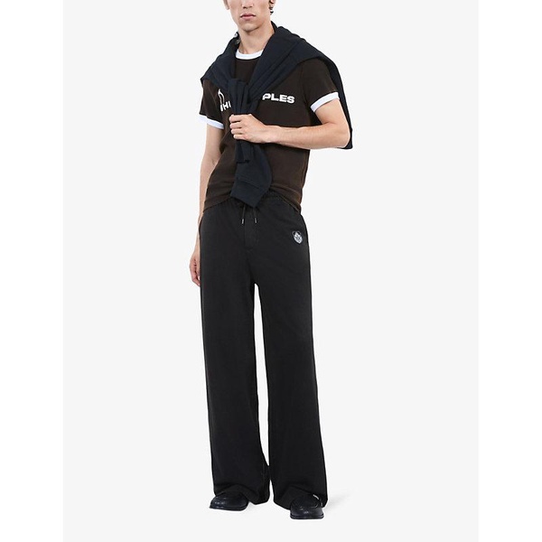 Blazon wide-leg cotton-jersey jogging bottoms