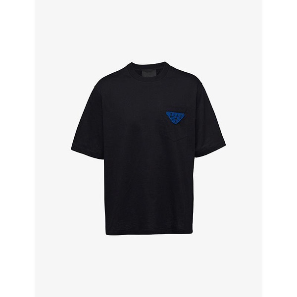 Brand-badge oversized cotton T-shirt