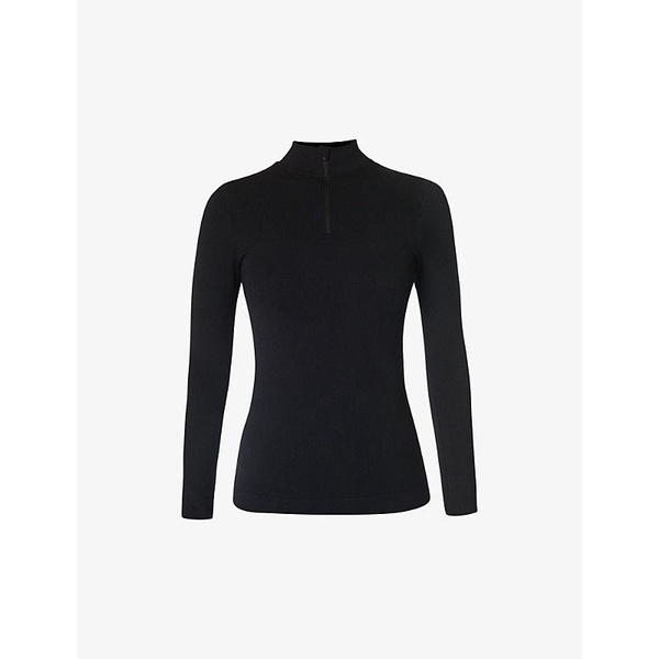 Mindful Flex half-zip stretch-woven top