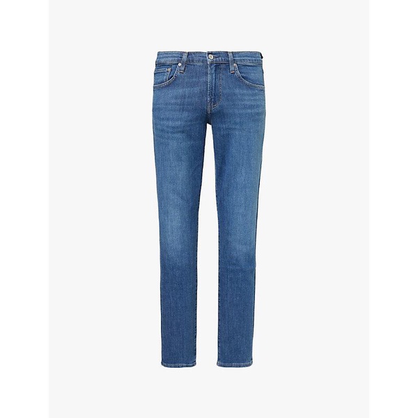 London slim-fit tapered-leg denim-blend jeans