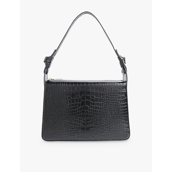 Erica crocodile-embossed leather shoulder bag