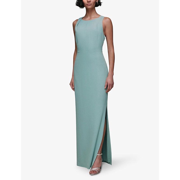 Tie Back stretch-crepe maxi dress