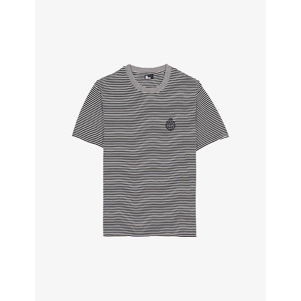 Blazon stripe-print short-sleeve cotton T-shirt