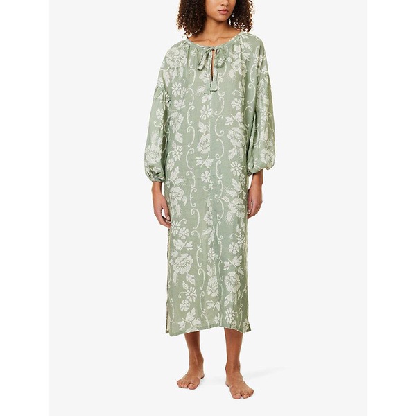 Dorothea relaxed-fit linen kaftan