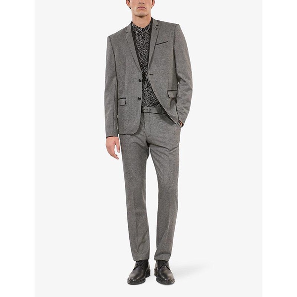 Notch-lapel single-breasted wool blazer