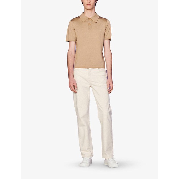 Stretch-woven polo-shirt