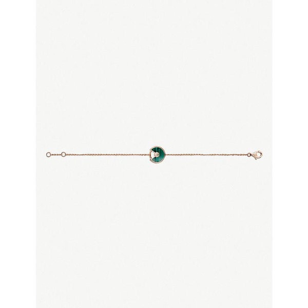 Amulette de Cartier 18ct rose-gold, 0.02ct diamond and malachite bracelet