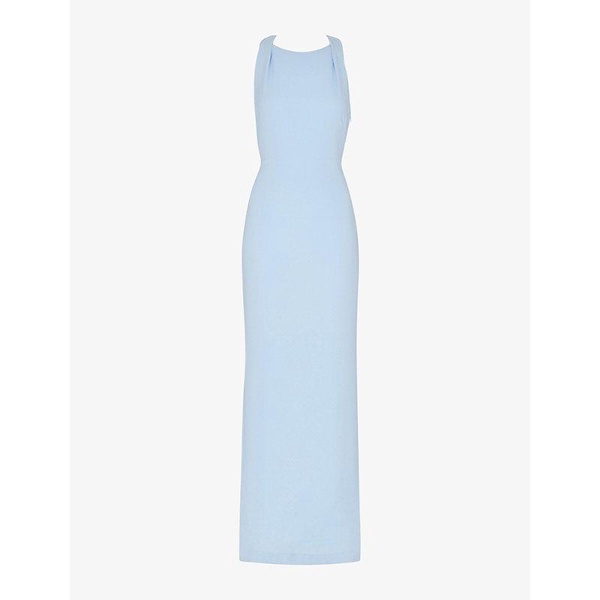 Tie Back stretch-crepe maxi dress