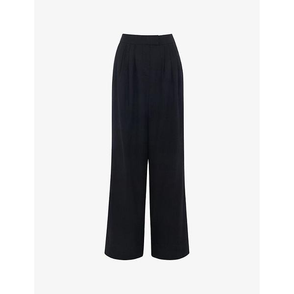 Fran high-rise wide-leg recycled polyester-blend trousers