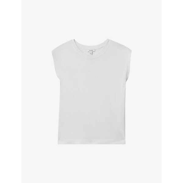 Morgan capped-sleeve cotton T-shirt