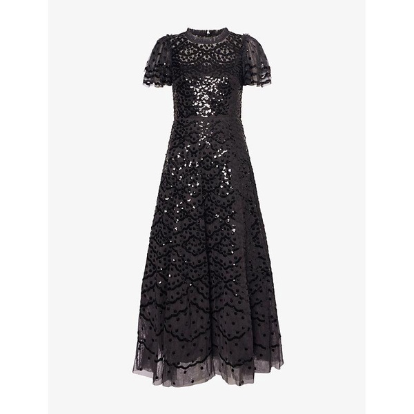 Deco Dot sequin woven gown