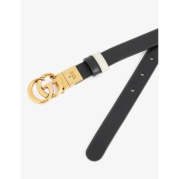 black and white GG Marmont reversible leather belt 