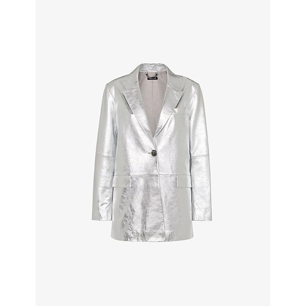 Cosmo metallic leather blazer