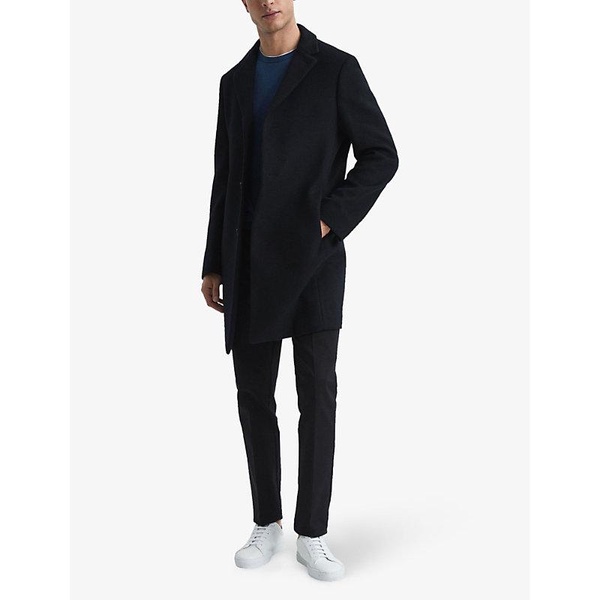 Gable single-breasted wool-blend coat