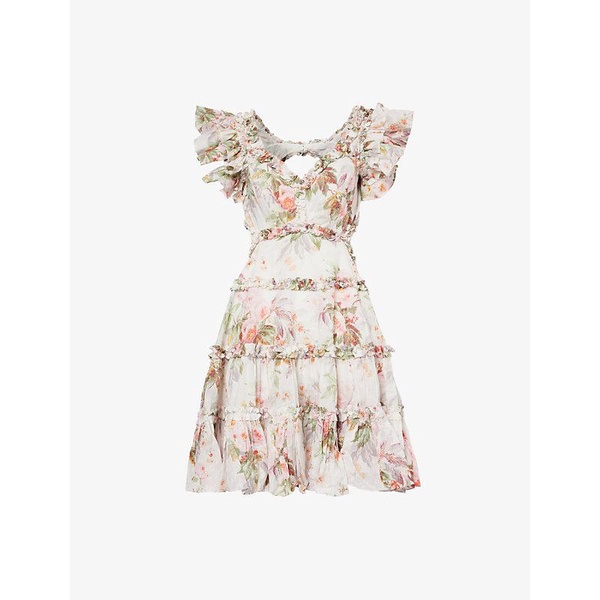 Paradise Garden floral-print organic-cotton mini dress