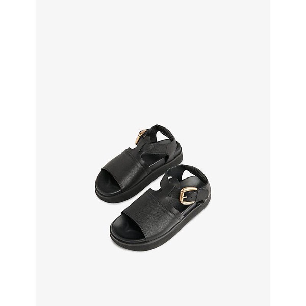 Khai chunky-buckle flat leather sandals